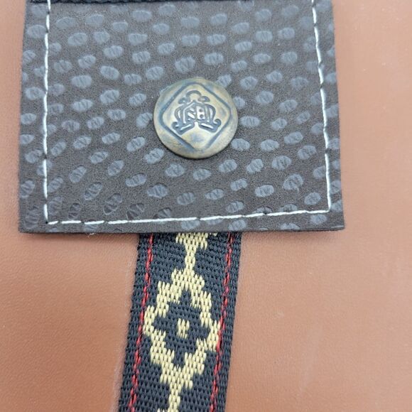 Leather Aztec Picnic Bag Kit Travel Saddlery Tote with Cutlery Set - Picture 2 of 6